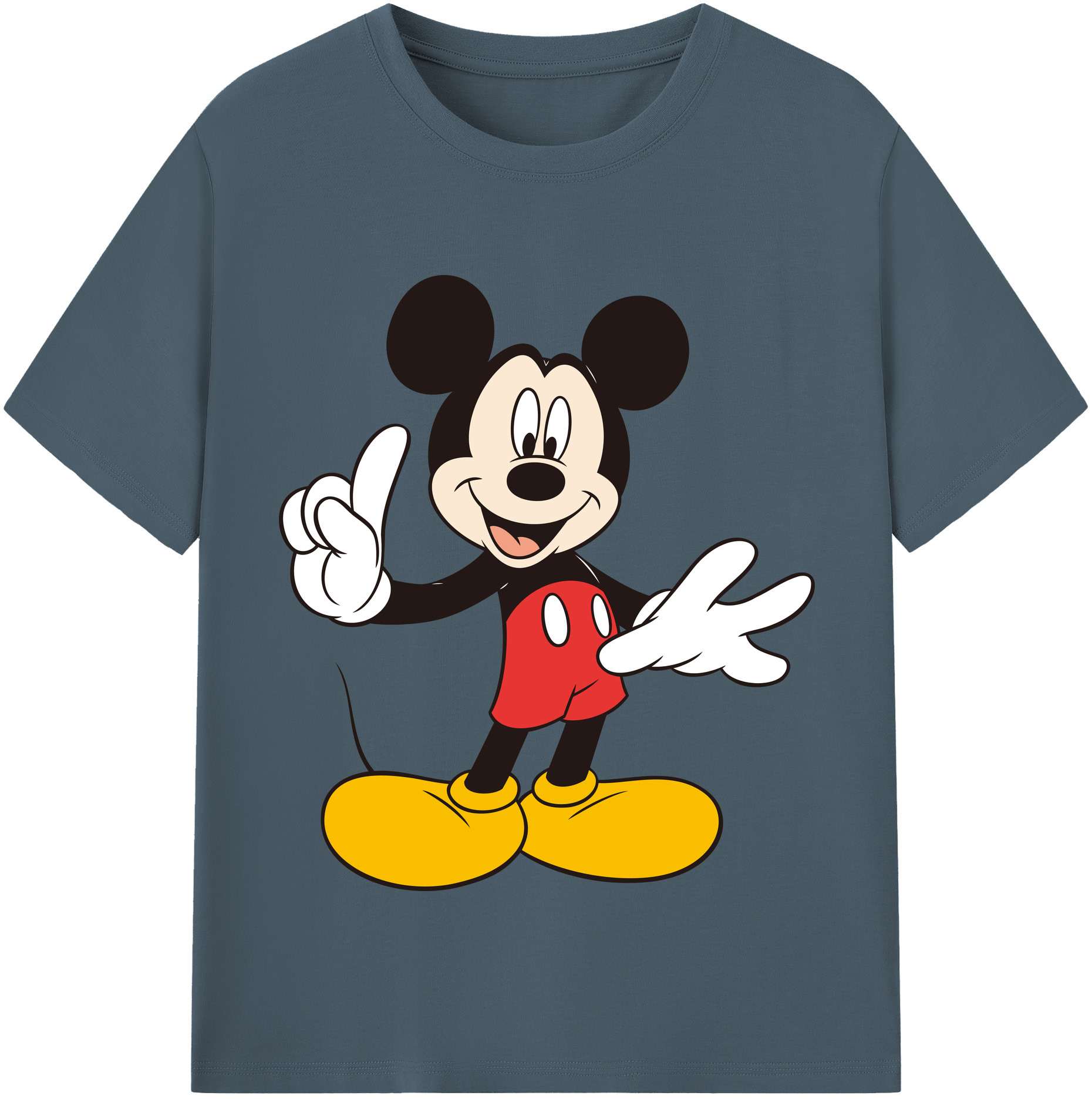 （画像用） ミッキーマウス Mickey Mouse 綿100％半袖Tシャツ（フロントプリント）